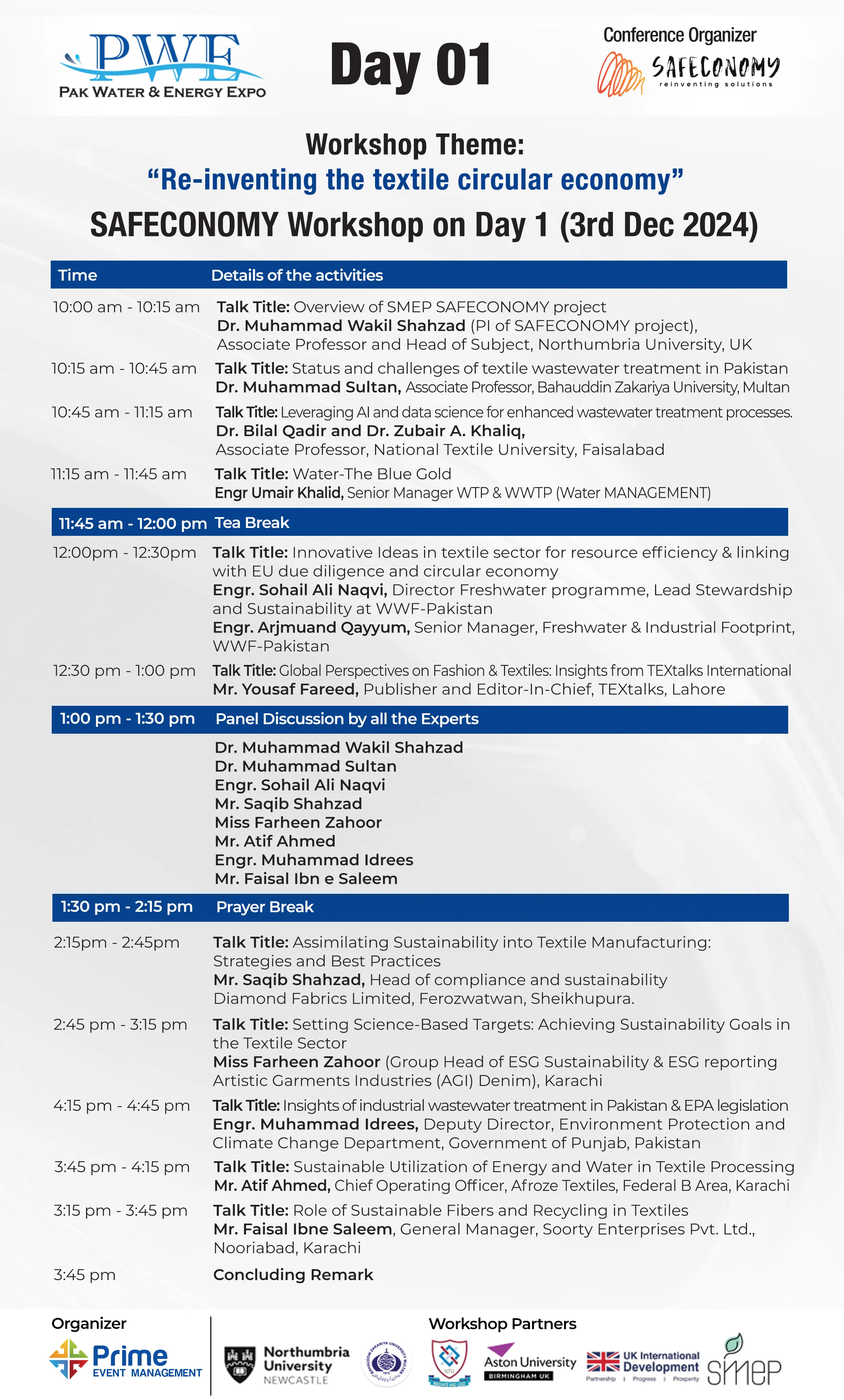 water expo day 1 conference agenda